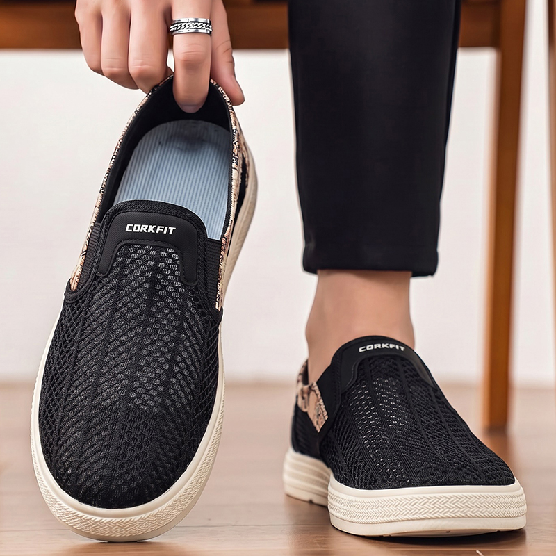 Summer men's perforated mesh s - đánh giá và giá Outdoor Sports Shoes