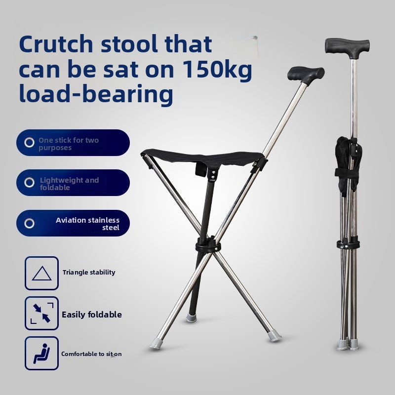 2-in-1 Folding Cane and Chair  - đánh giá và giá Outdoor Sport Chairs