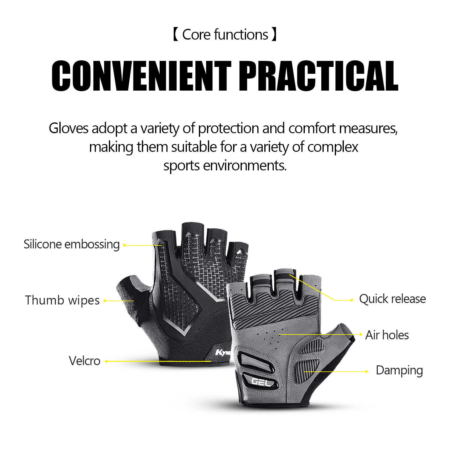 Kymc Half Finger Cycling Glove - đánh giá và giá Mtb Elbow Pad