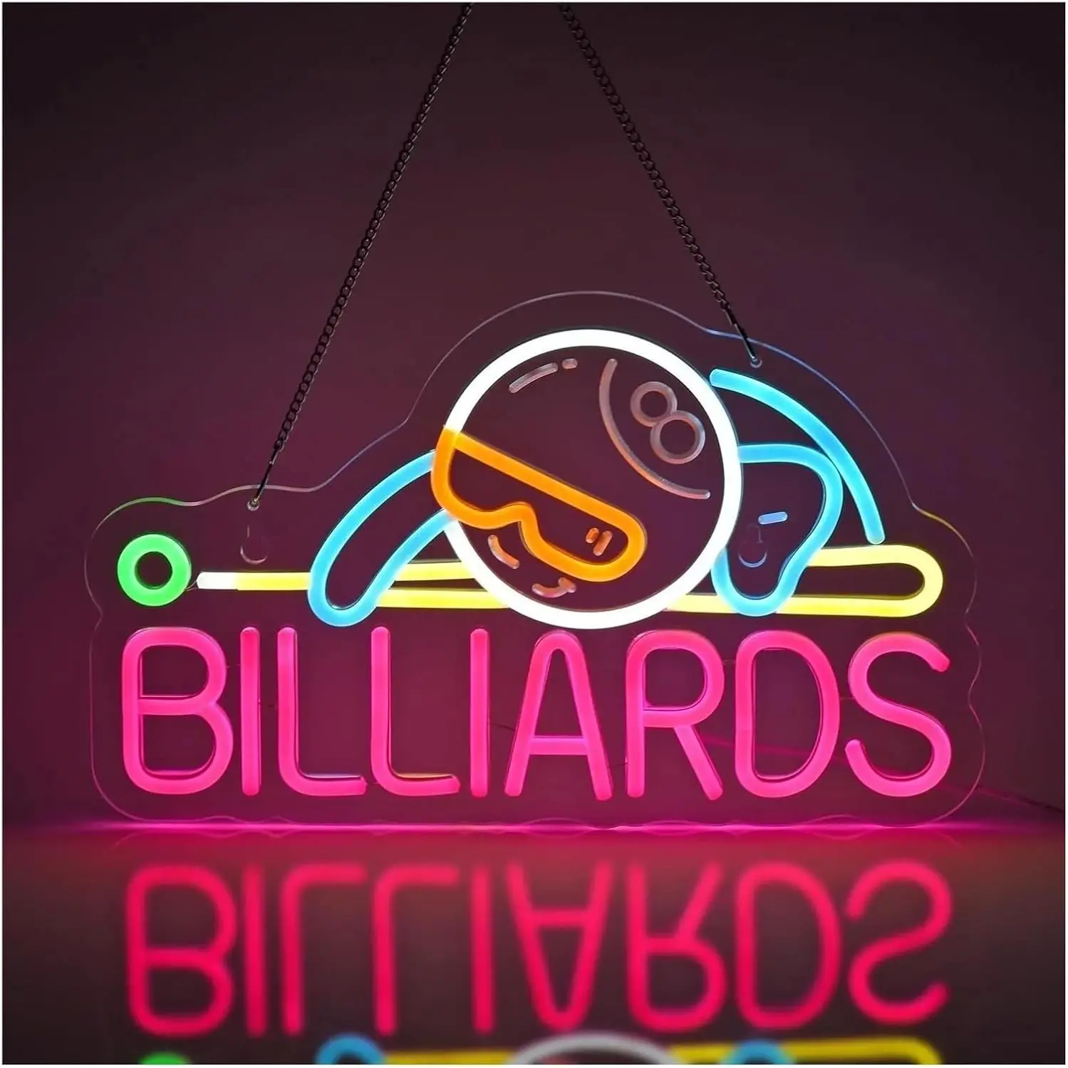 Billiards 8 Ball LED Neon Sign - đánh giá và giá Outdoor Sports Hall