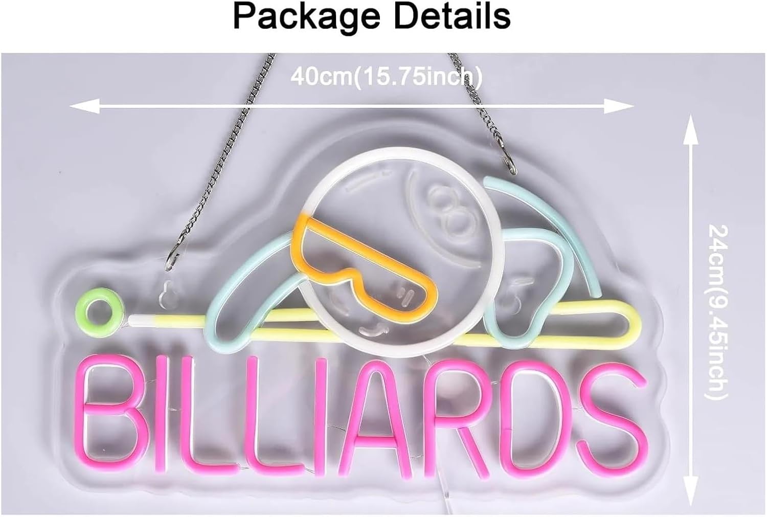 Billiards 8 Ball LED Neon Sign - đánh giá và giá Outdoor Sports Hall