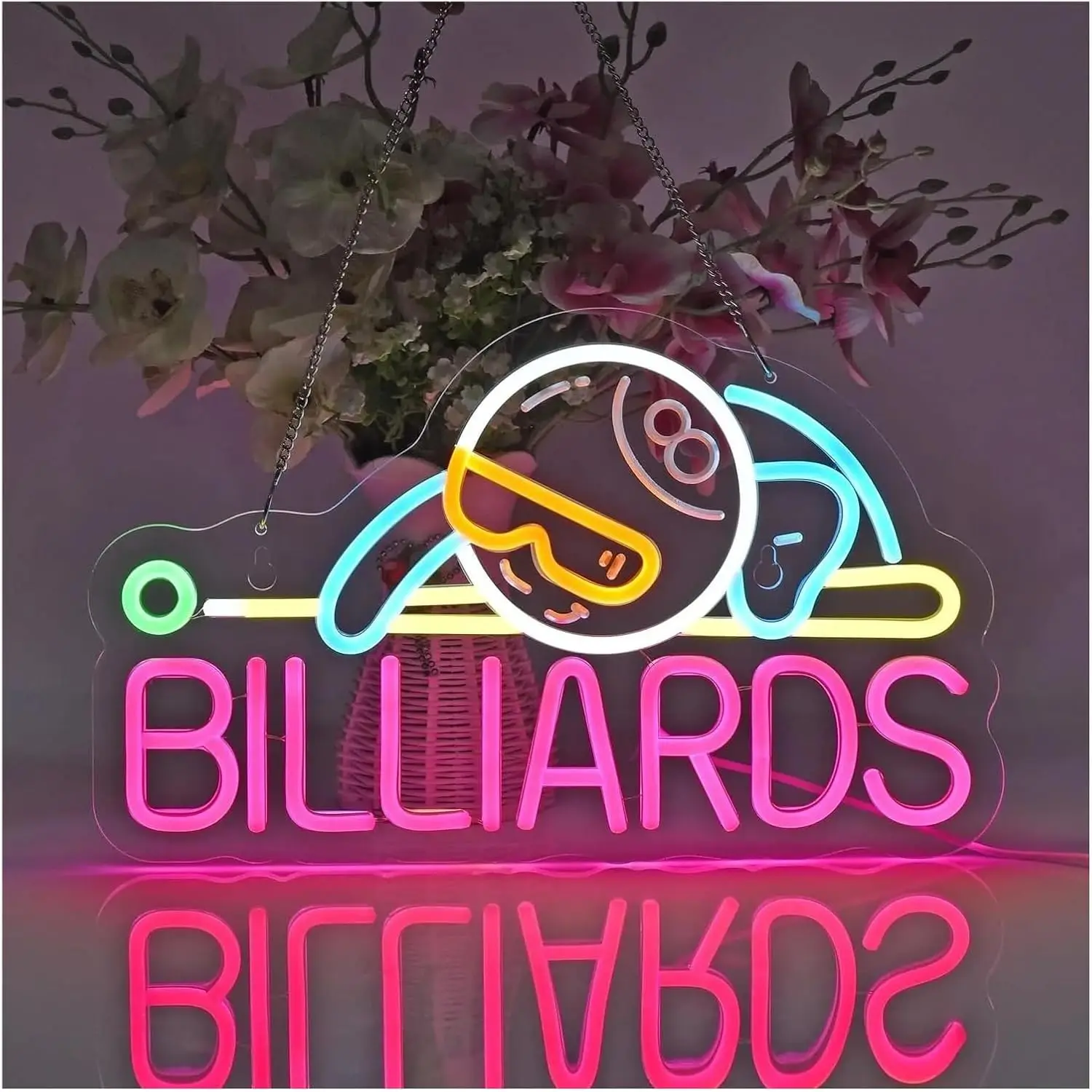 Billiards 8 Ball LED Neon Sign - đánh giá và giá Outdoor Sports Hall