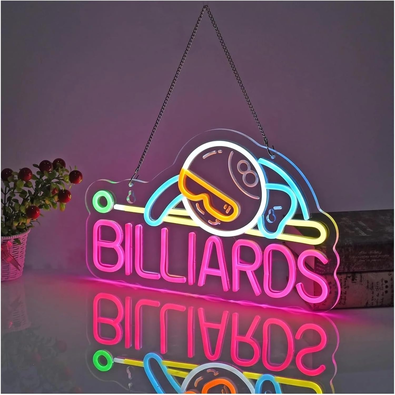 Billiards 8 Ball LED Neon Sign - đánh giá và giá Outdoor Sports Hall